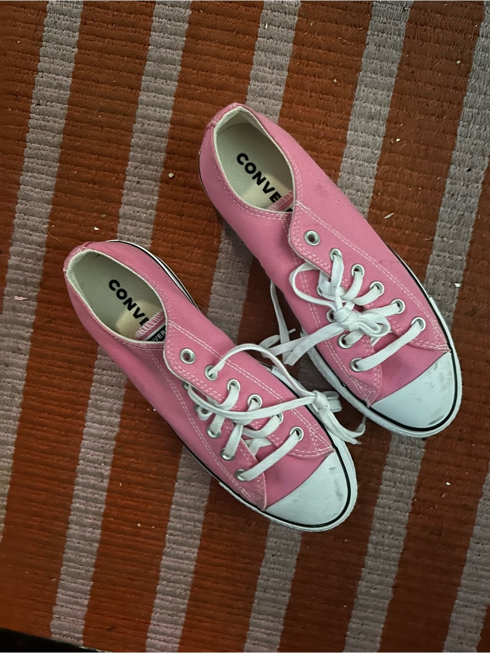 Converse Pink Low-Top Platforms